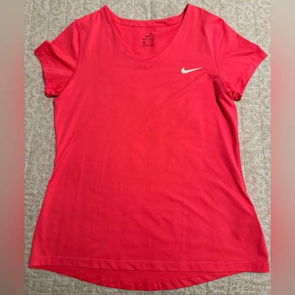 Nike Pink Short-sleeve Legend Drifit V-neck Tee - Picture 2 of 2